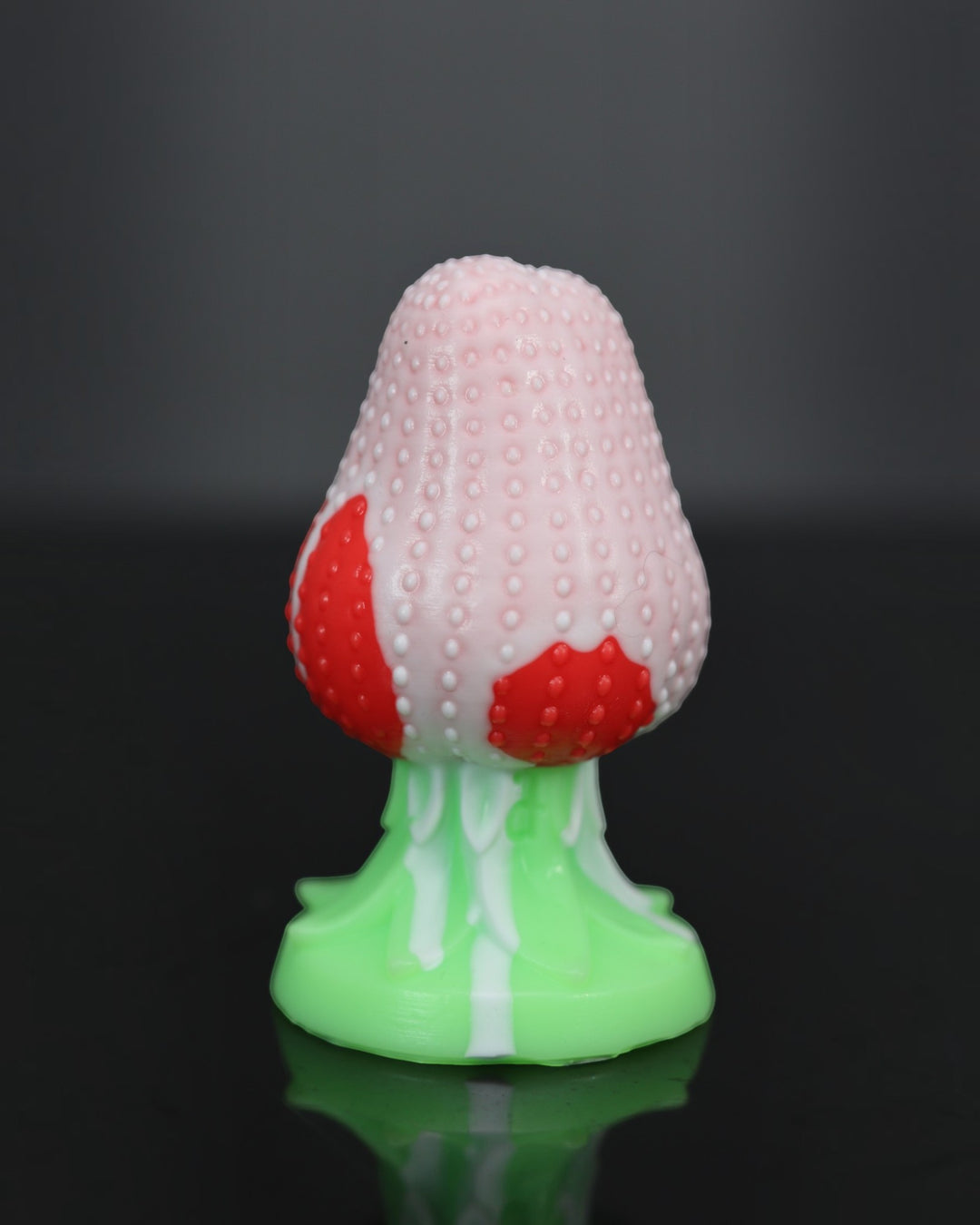 The Strawberry Plug - Small, Soft Shaft Firm Base, Air Bubbles (FLOP)