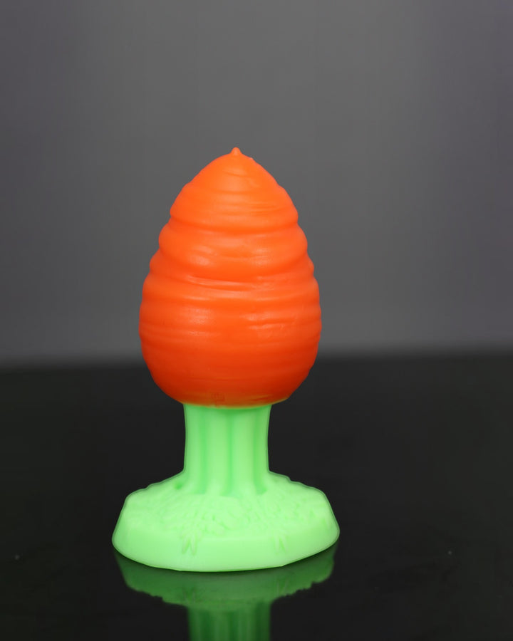 Carrot Plug - Small, Soft Shaft Firm Base, Air Bubbles (FLOP)