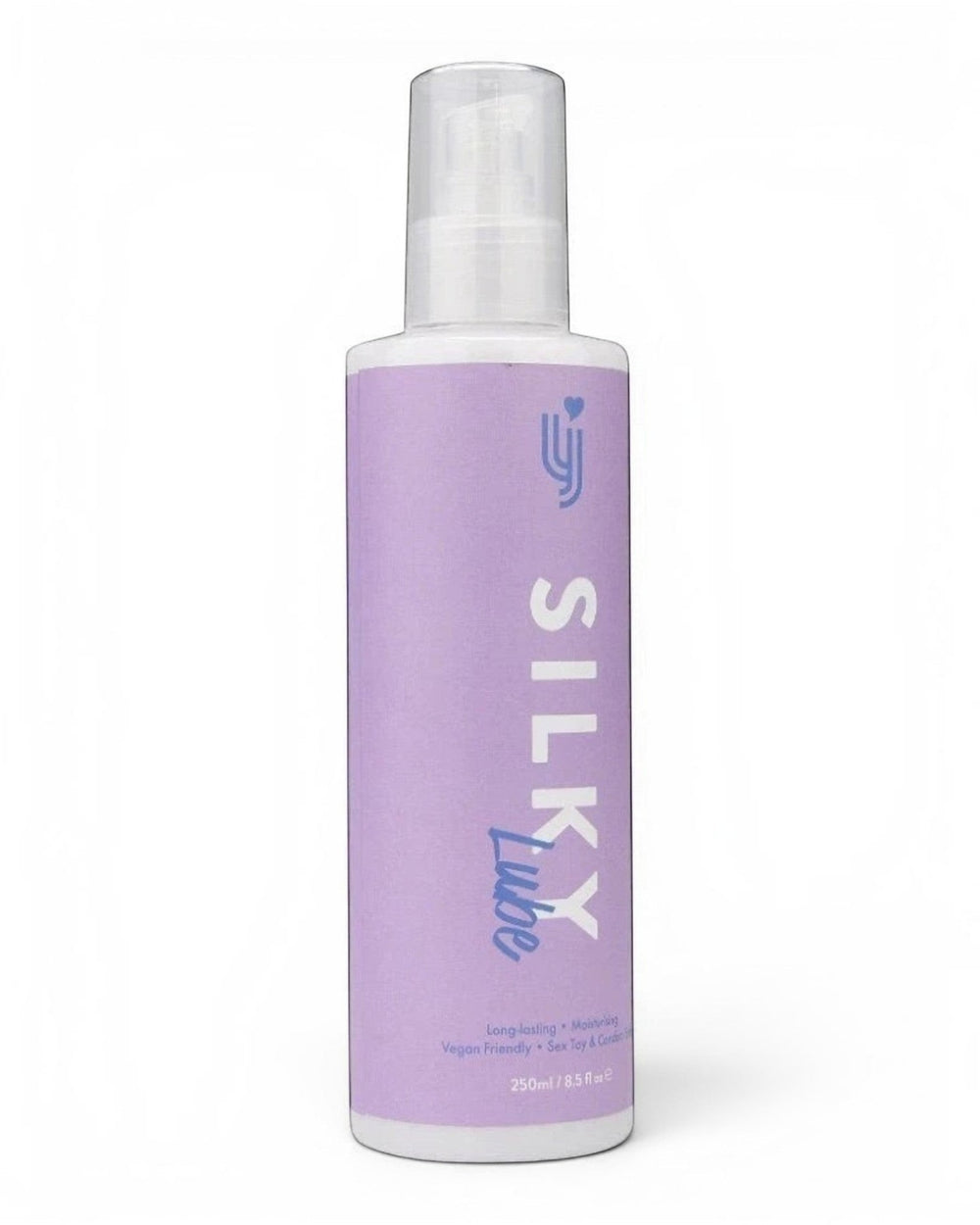 P.C Manufacturing Ltd Loving Joy Silky water-based personal lubricant in a 250ml purple pump bottle.