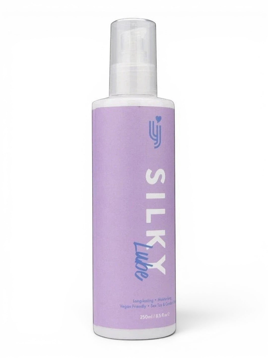 P.C Manufacturing Ltd Loving Joy Silky Lube 250ml bottle with pump dispenser. Water-based, vegan, long-lasting, and moisturizing intimate lubricant.