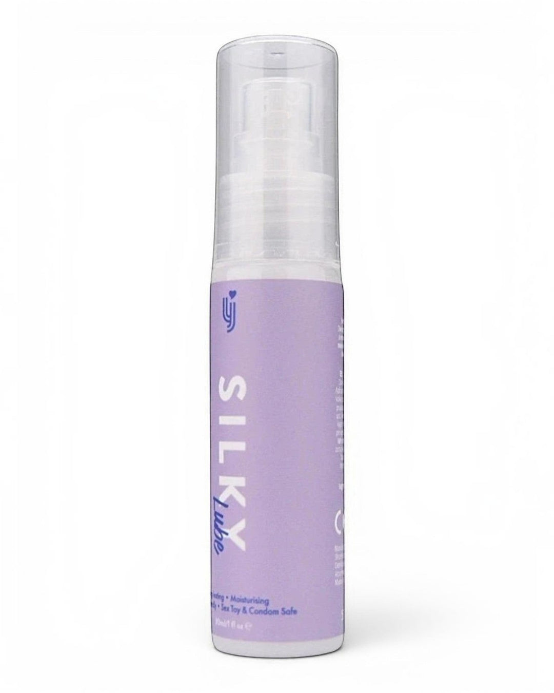 P.C Manufacturing Ltd Loving Joy Silky water-based personal lubricant in a light purple pump bottle