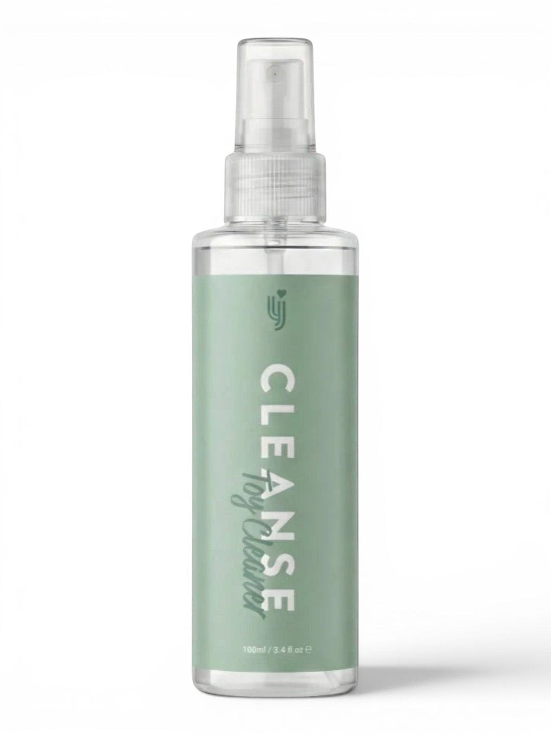 P.C Manufacturing Ltd Loving Joy Cleanse Toy Cleaner 100ml spray bottle with a light green label.